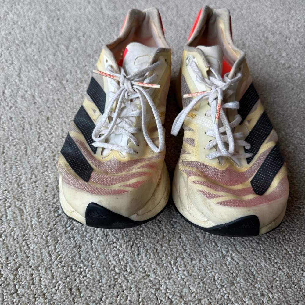 Adidas Adizero Adios Pro 2 Shoes Men's 7 Solar Red Athletic Running Sneakers - Picture 3 of 5